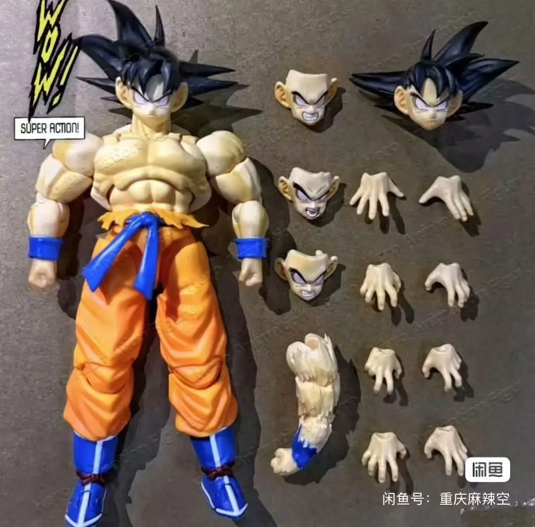 

In Stock 100% Original Wow Son Goku Figure Dragon Ball Z SHF Super Saiyan Son Goku Kaiouken Toy Gift Collection Series