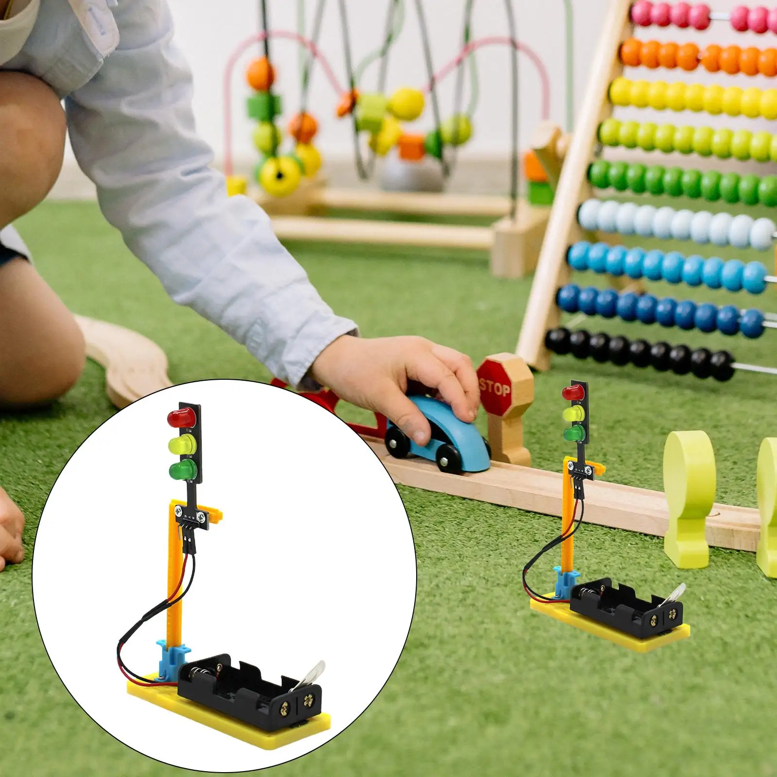 

Mini Traffic Lights Assembly Kit Electricity Power Traffic Lights Toys for Children