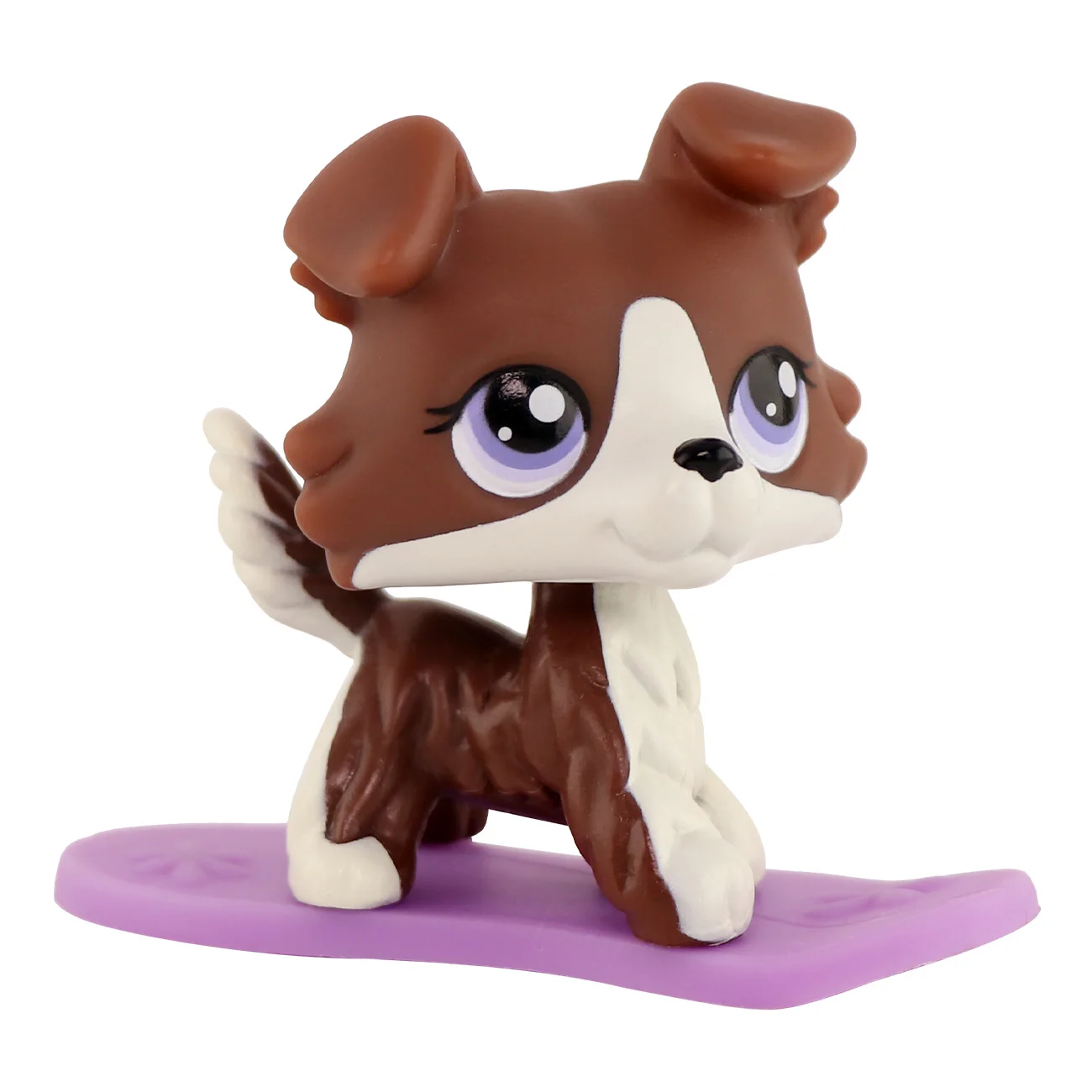 1PCS Toy Set,Mini Shop Pet Figure Lovely Toys Chocolate Collie Dog Red Magnet