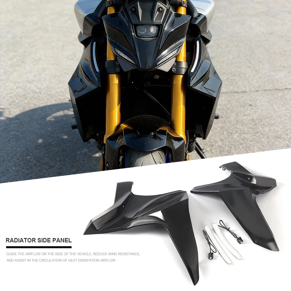 

Для мотоциклов Yamaha MT09 MT-09 MT 09 SP 2024 2025 2026: Комплект защитных накладок на боковые панели радиатора и обтекателя, аксессуары