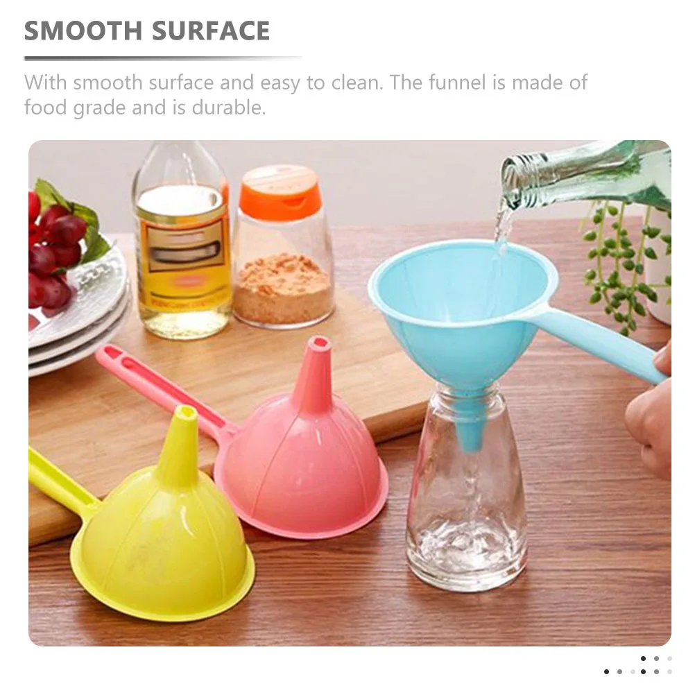

3Pcs Wide Spout Funnel for Kitchen Multipurpose Oil Vinegar Powder Transfer Tool Easy Clean Home Gadget