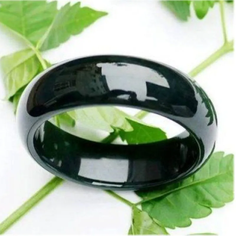 

Xinjiang Natural Hotan Jade Ink Jade Round Band Wide Band Jade Bracelet Thin Band Jingle Bracelet Women's Bodysuit Wear Jade Bra