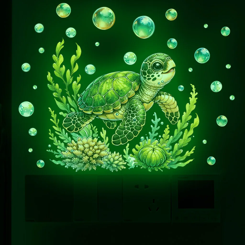 

Cute turtle stickers fluorescent stickers children's room decorations wall decoration stickers