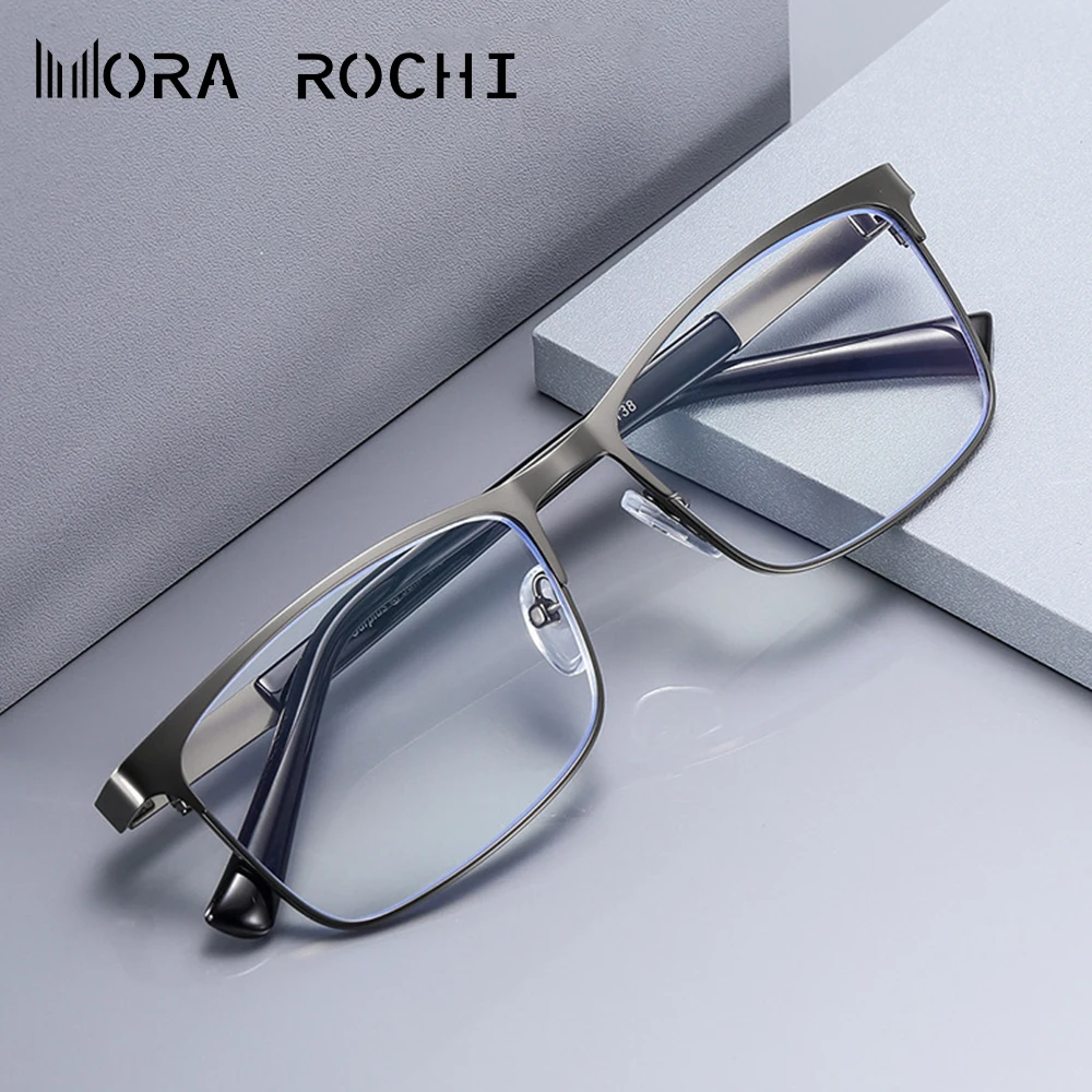 

Classic Reading Glasses Men Blue Light Blocking Computer Reader Oversized Metal Square Frame Stylish Eyewear 2407