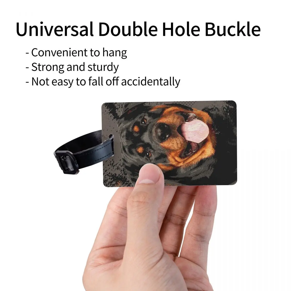 Rottweiler - Metzgerhund علامات الأمتعة الفنية الرقمية حقيبة سفر موضة الأمتعة الصعود علامة التسمية حامل معرف اسم العنوان