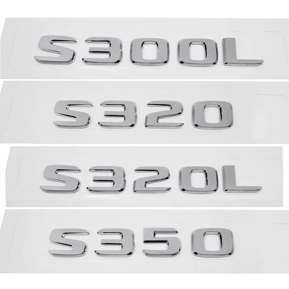 

ABS Plastic S300L S320 S320L S350 Trunk Rear Logo Badge Emblem Sticker For Mercedes Benz S Class W126 W140 W220 W221 W222