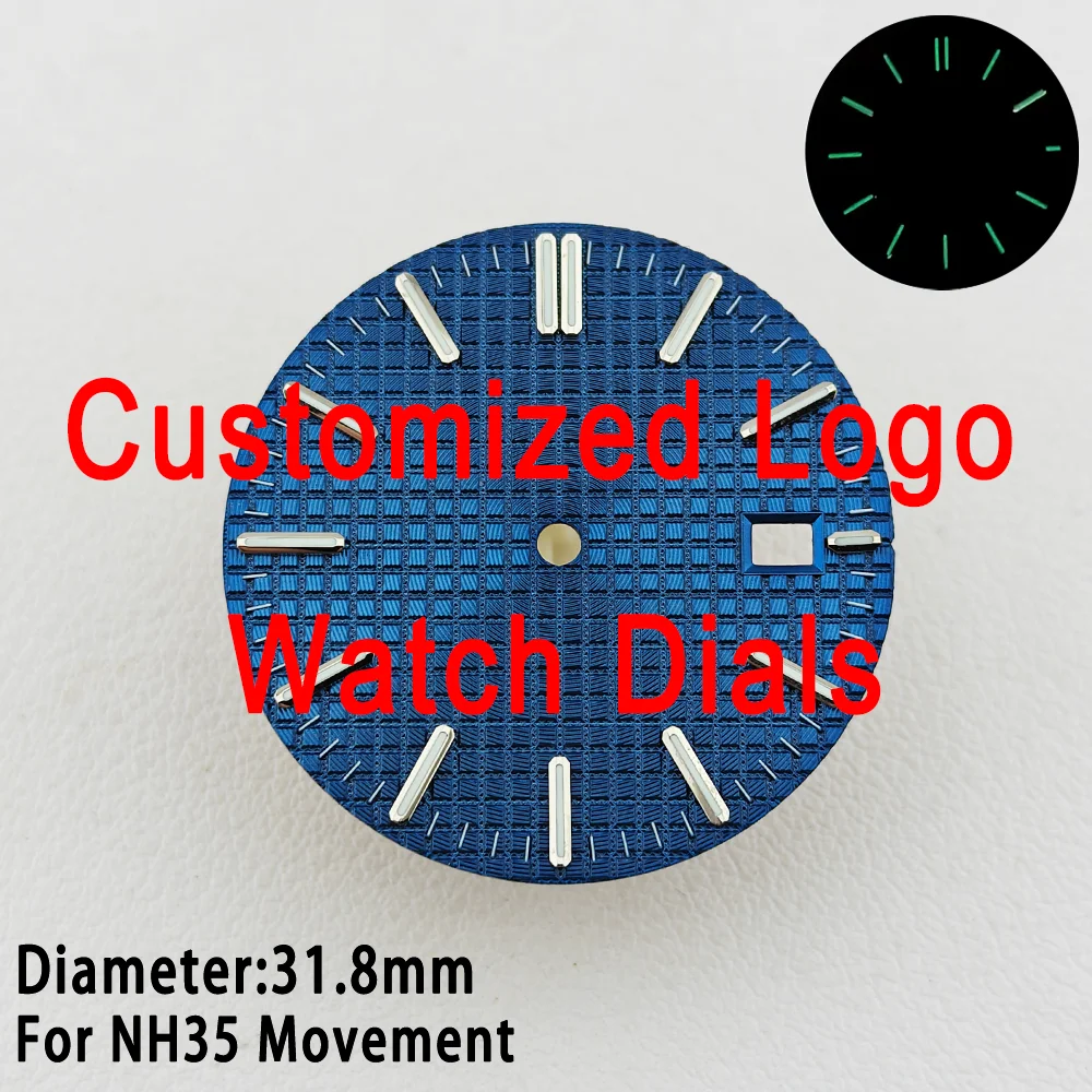 Customized Logo Watch Dial For NH35 31mm Dial Suitable For NH35 Series Movement Watches Luminous Function New Multi-Color Dials