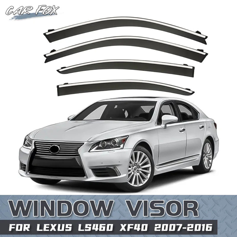 

For Lexus LS430 LS460 2001-2016 Plastic Window Visor Vent Shades Sun Rain Deflector Guard 4PCS/SET For Lexus LS430 LS460