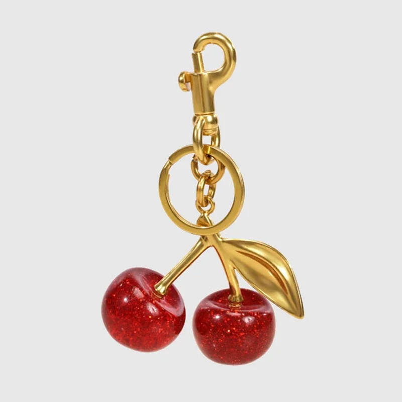 Cherry Bag Charm for Coach Bag Pendant Cute Cherry Charm Keychain Women\'s Bag Charms for Bags Cherry Car High-grade Pendant