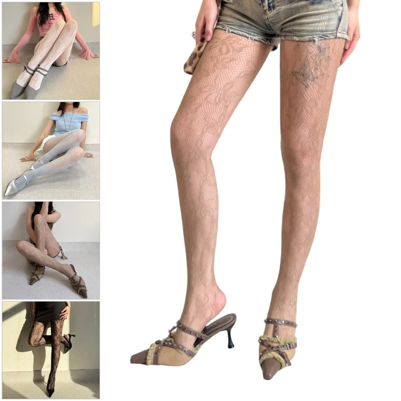 

Patterned Tights Fishnet Stockings High Waist Pantyhose Stockings Leggings Lace Tights for Women Girls Summer Leggings