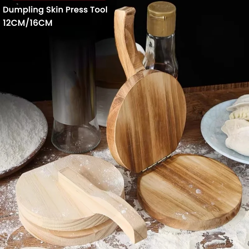 

Dumpling Skin Press Tool Wooden Dough Dumpling Wrapper Making Mold Kitchen Pastry Baking Tools Kitchen Tool