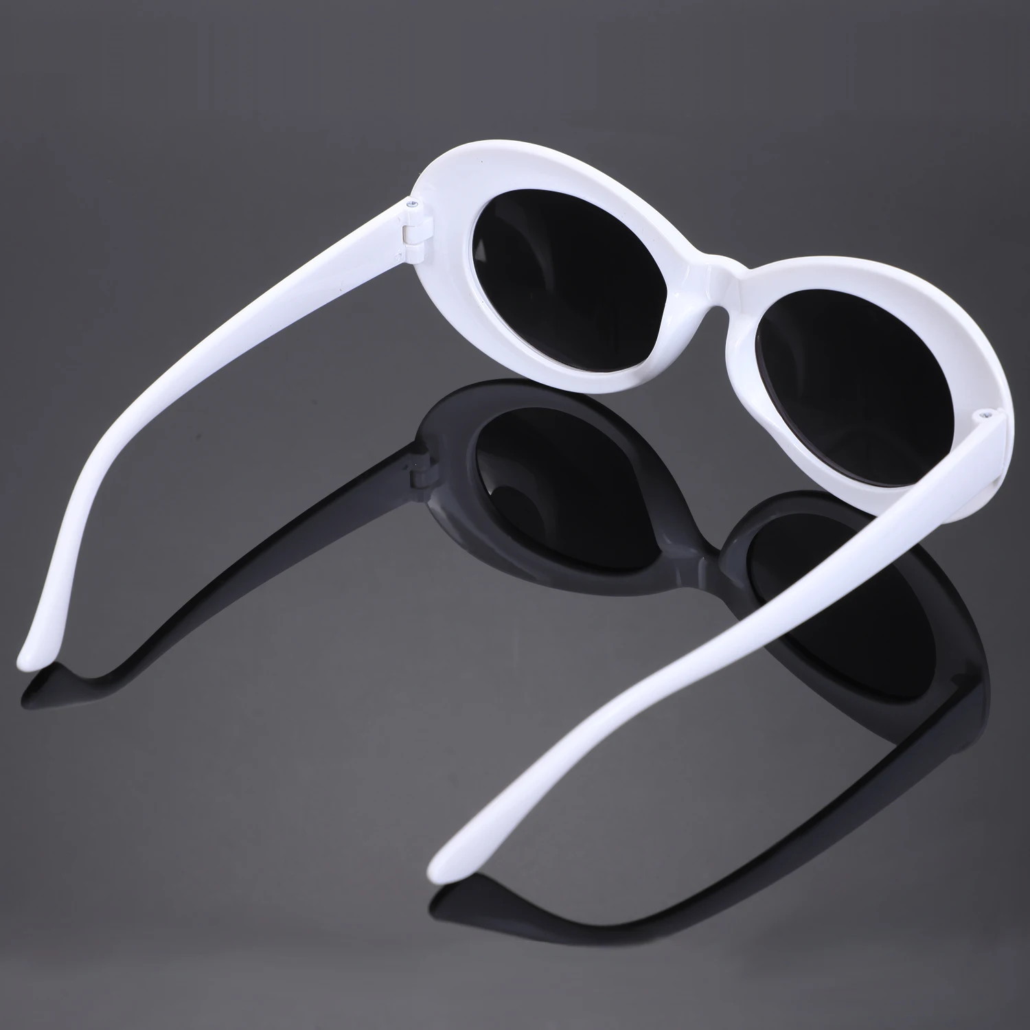 Óculos de sol vintage para homens e mulheres, óculos retrô, UV400 vidro, branco, S17022