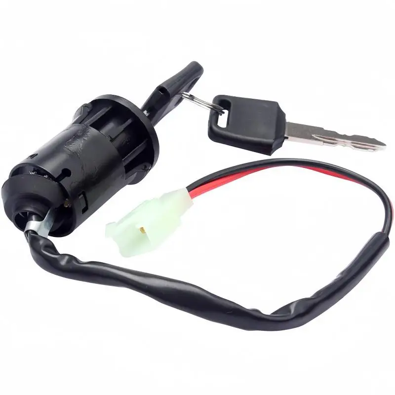Moped Ignition Key Switch 2 Wire Waterproof On Off Replacement Accessory for ATV Dirt Bike Go-Kart Modify