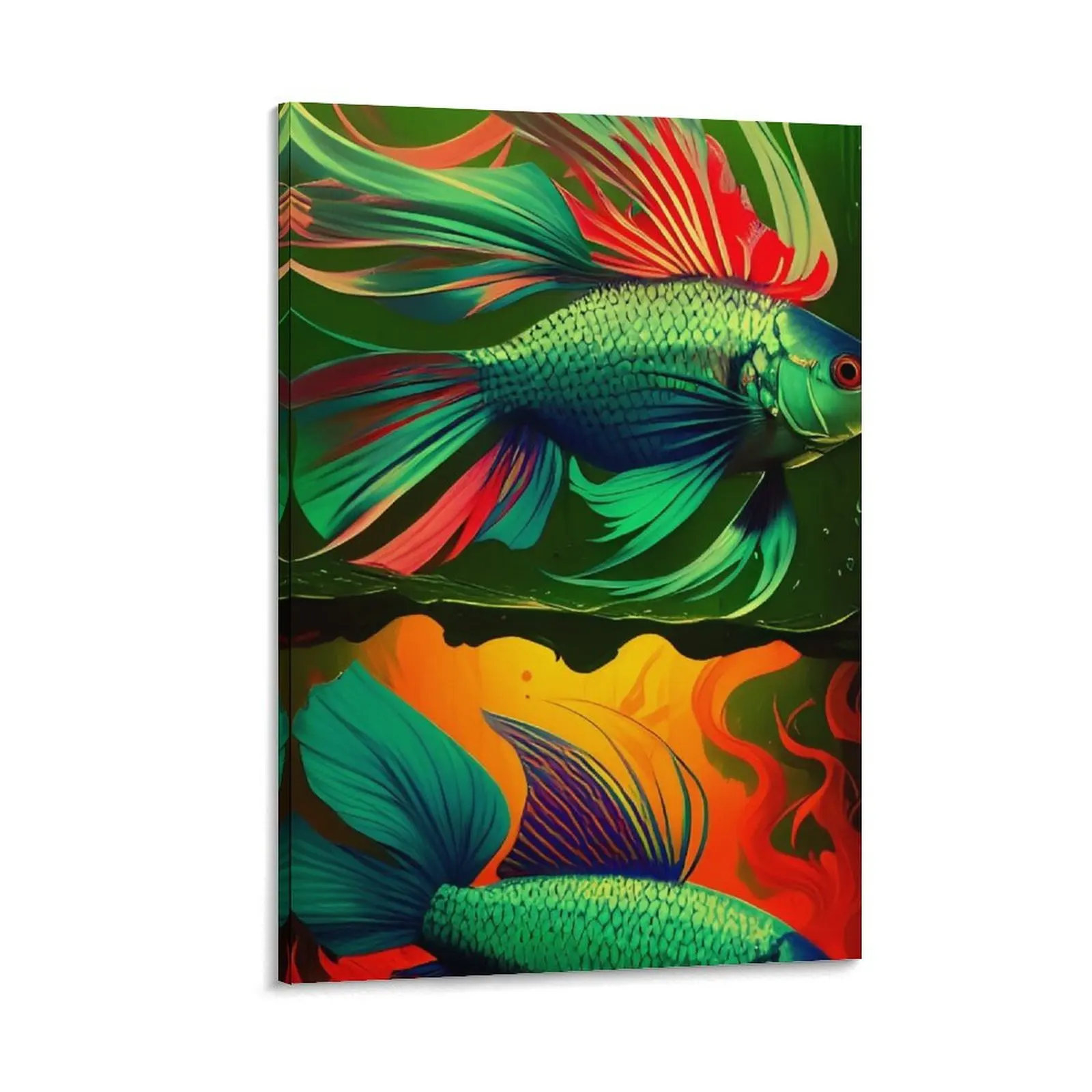 

Vibrant Fish Couple Art Canvas Painting home decorations interior paintings house decoration Wall paintings