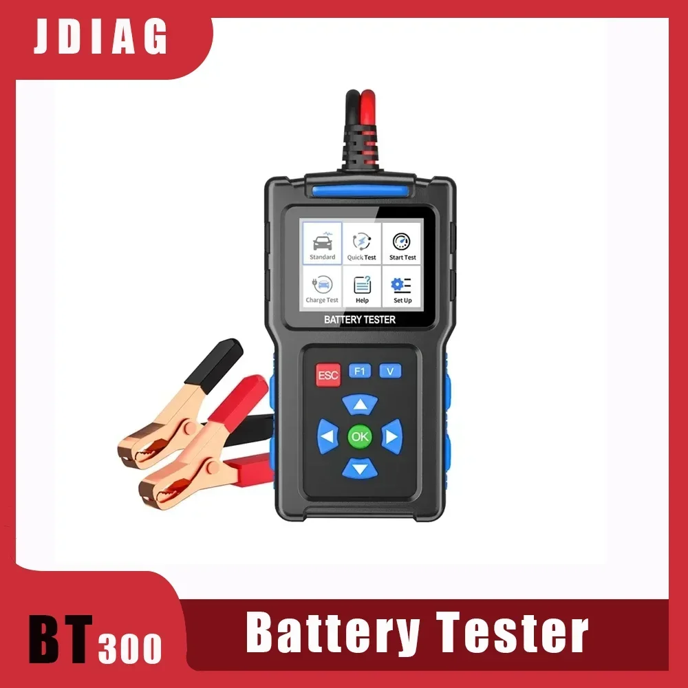 JDiag BT300 Car Battery Tester Car Tool USB interface System Detect Auto Battery Analyzer 12V 24V Car Battery Fult Diagnosis