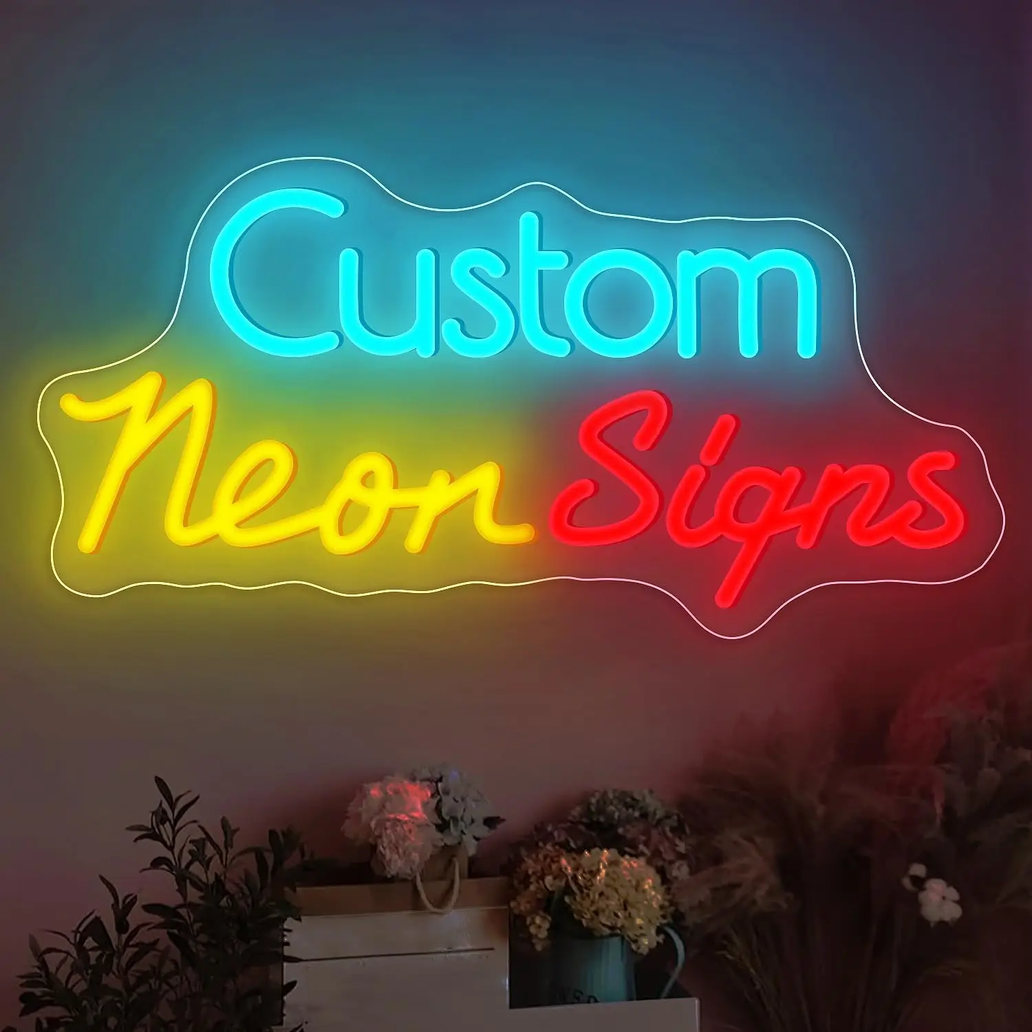 Custom Neon Sign Personalised Led Neon Light Wedding Birthday Party Bedroom Bar Shop Name Logo Salon Beauty Business Wall Light