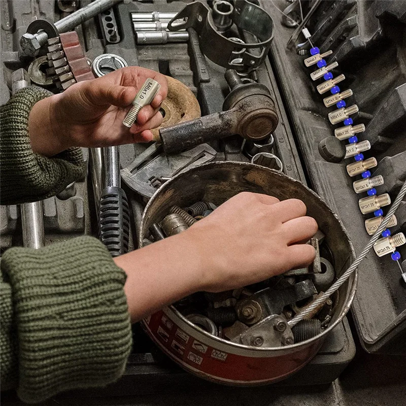 Abmr-medidor de passo de rosca, porca e verificador de rosca de parafuso- 26 medidores identificadores de rosca macho/fêmea