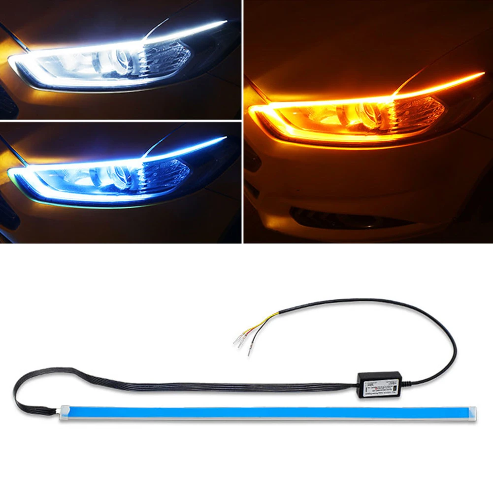 Decorative Light Bar Day Time Running Strip LED Turning Signal Universal Soft Tube Headlight Strip Car Accessories Dropshipping