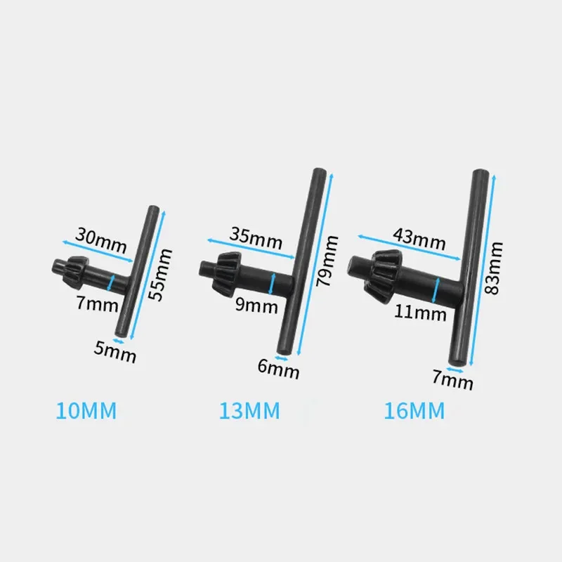 Exquisite Drill Chuck Key for Repair Tool Accessories, Designed for 10MM/13MM/16MM Drills, Crafted with Premium 45# Material