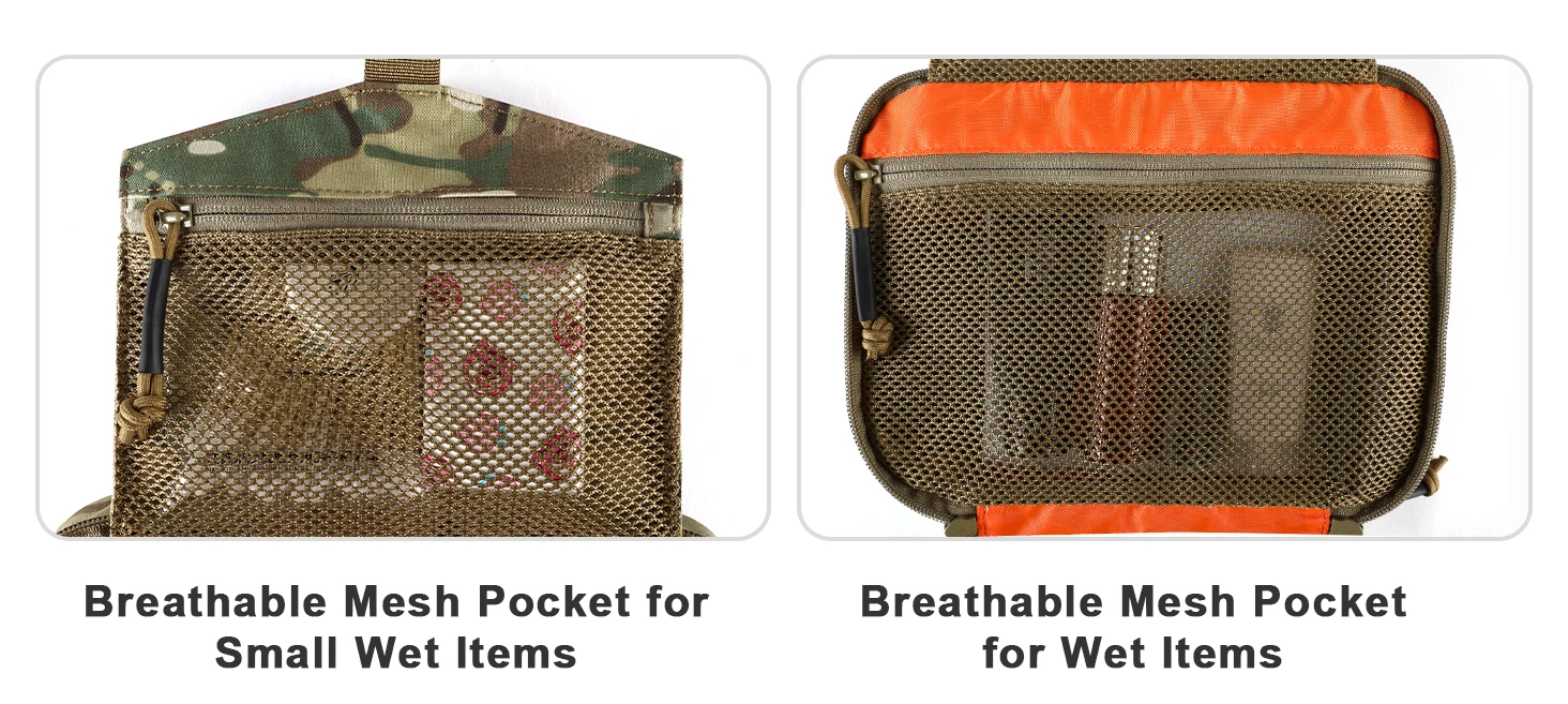 VOTAGOO Taktische Kulturtasche, Hygienetasche, EDC-Werkzeug, Molle-Beutel, kleines Dopp-Set, Reise-Duschtasche für Herren – Detail 7