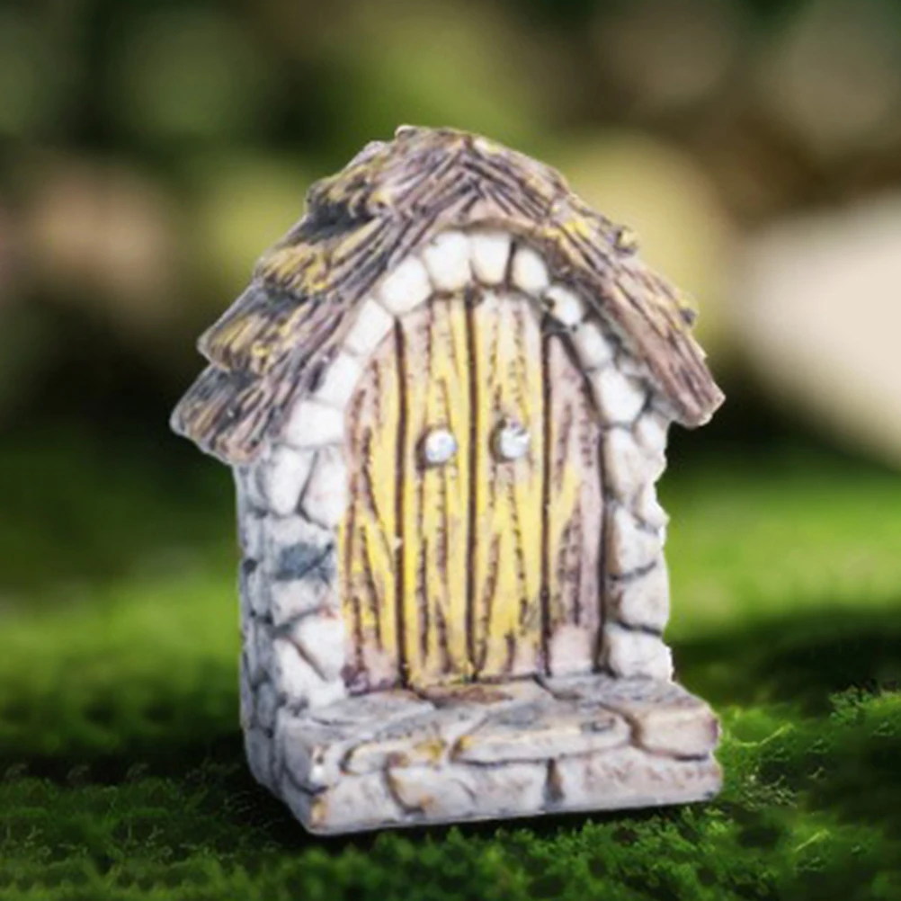 

2 Pcs Mini Door Decoration Resin Fish Tank Hideout Gate Figurine Garden Betta Shrimp Aquarium L scaping nament