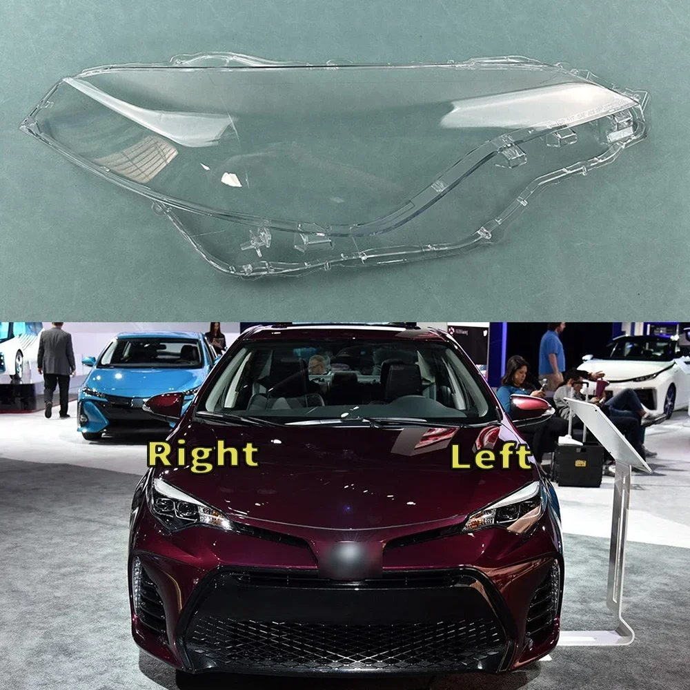 

For Toyota Corolla ( American Version ) 2016-2018 Car Headlight Cover Lampcover Lampshade Lamp Glass Lens Case Auto Light Caps