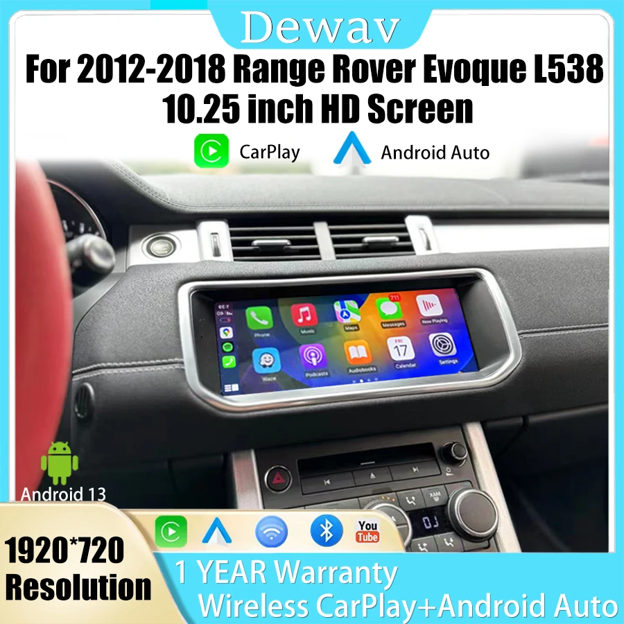 10.25inch Android 13 Head Unit Dual System For Range Rover Evoque L538 Car Radio Multimedia Player Carplay AC Panel Smart Screen