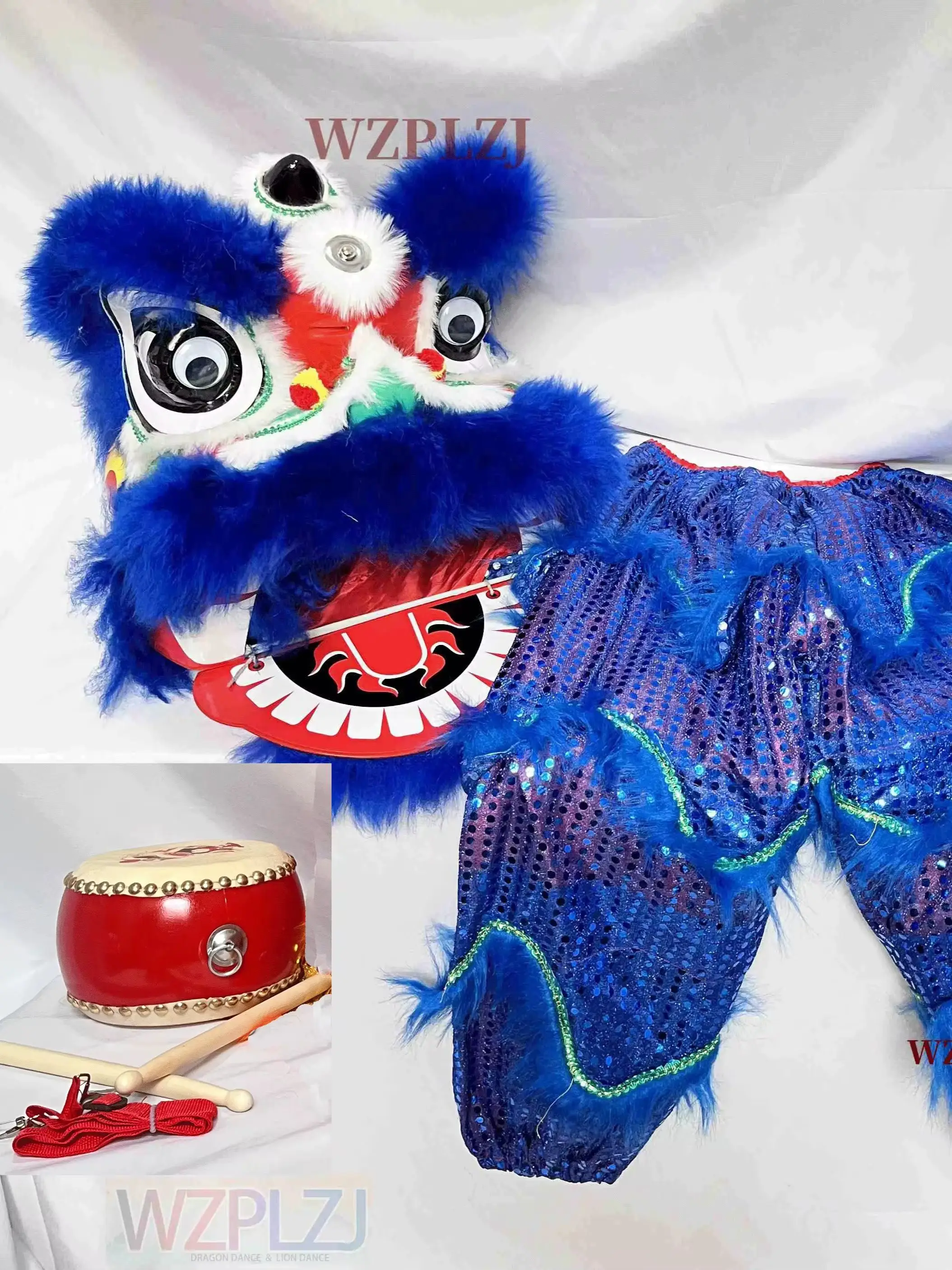 Blink Classic 12 inch Lion Dance Costume Drum pants  Child Props Stage  Outdoor Party Carnival Festival Parade