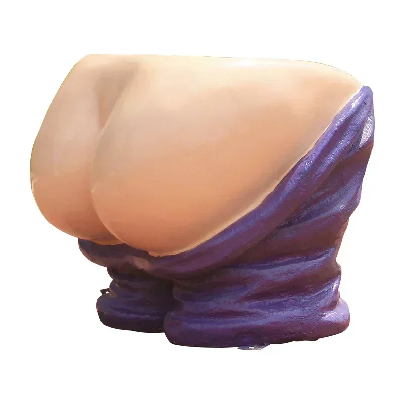 

FRP creative buttocks big butt seat sitting stool sculpture park scenic ornament