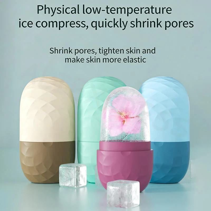 Ice Roller Face Massager Cube for Pore Shrinking Skin Depuffing Anti Puffiness Home Spa Facial Care Tool for Women