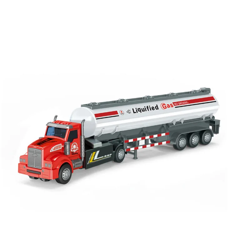 Engineering Vehicle Toys Pull-Back Alloy Locomotive Transport Truck Tank Truck Model Children\'s Toy Gift B187