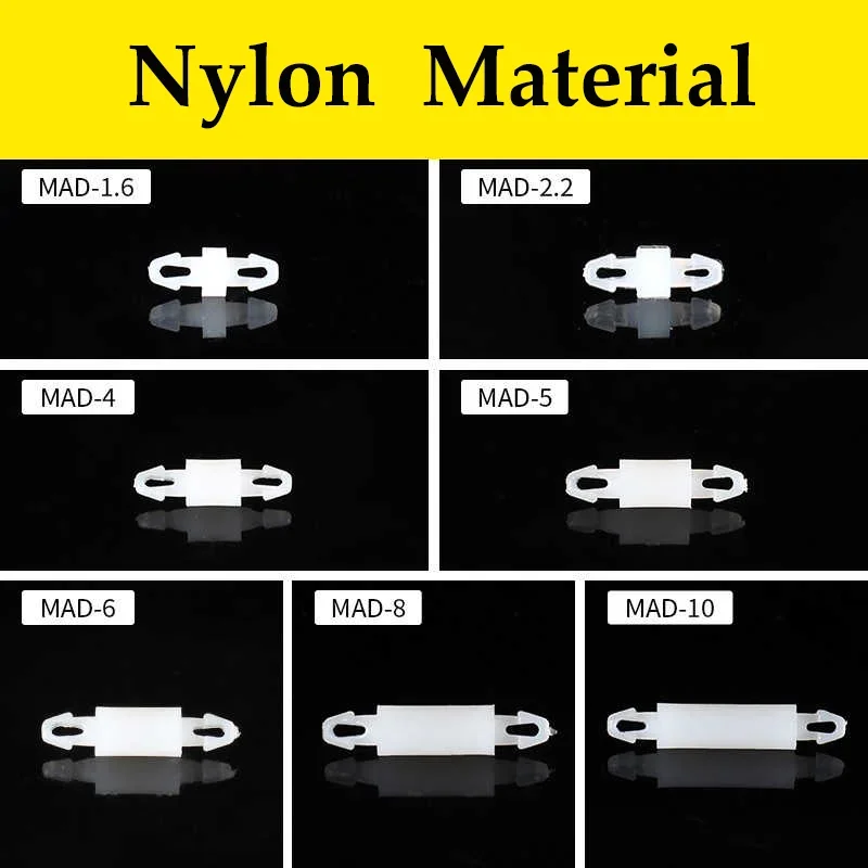 100pc Nylon Double-Ended Standoff Spacer Plastic Pillar Moutherboard PCB Circuit Board Column Support Stand Off Hole Dia 2 2.5mm