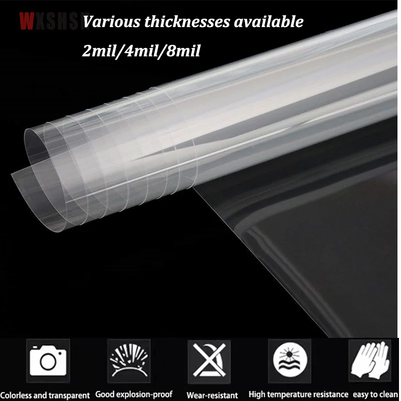 Clear Window Security Film Anti Shatter Glass Film Safety Shatterproof Tempered Glass Protection Film for Home and Office