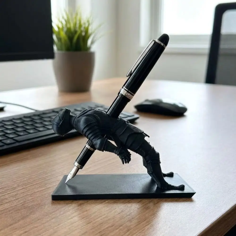 Storage Holder 3D Printed Knight Pen Holder Unique Decorations Creative Pen Stand Plastic Warrior Desk Organizer Home Decor