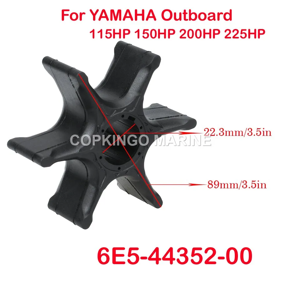 Boat Water Pump Impeller for YAMAHA Outboard 100HP-250HP 6E5-44352-01 500371 6E5-44352-01-00 2/4-stroke