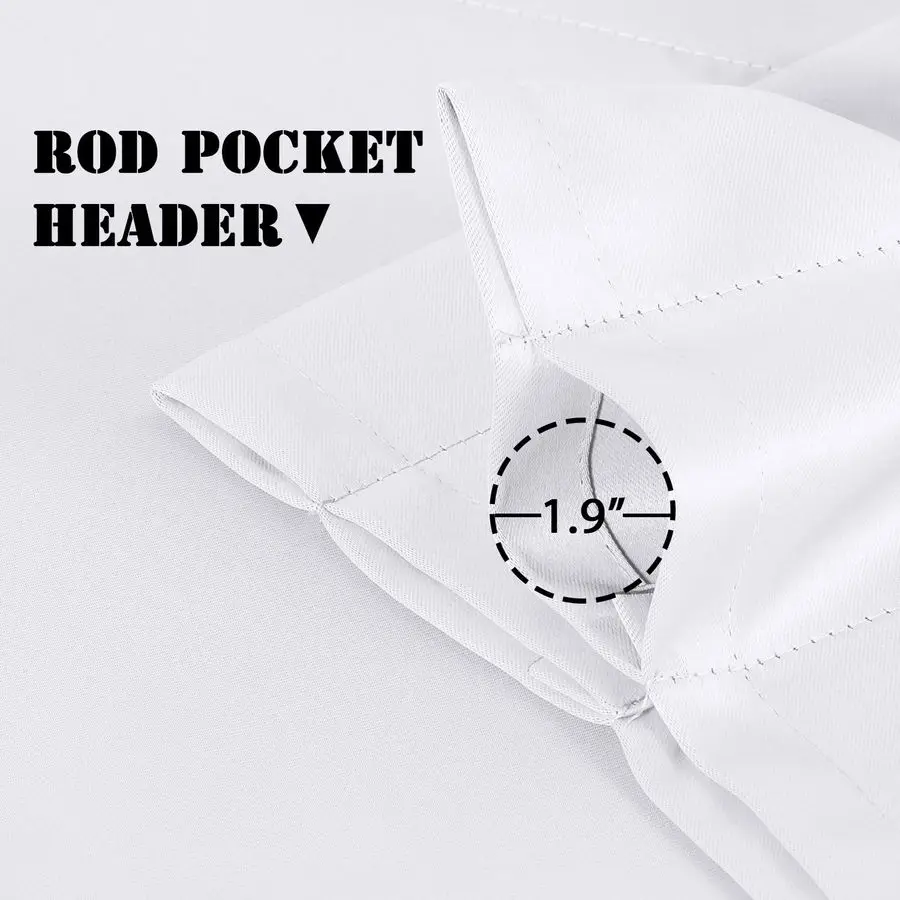 Cenefas Blancas para Ventanas, Cenefas Opacas para Cocina, Sala de Estar, Dormitorio, Baño, Cortinas Cortas para Ventanas, Decorativas y de Privacidad