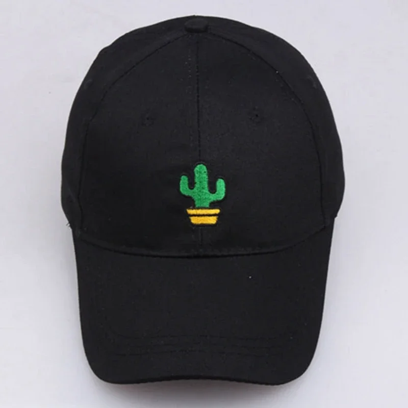 Fashion Cactus Embroidered Baseball Hat for Women Men Leisure Breathable Outdoor Sports Sun Protection Snapback Hat 여름모자여자