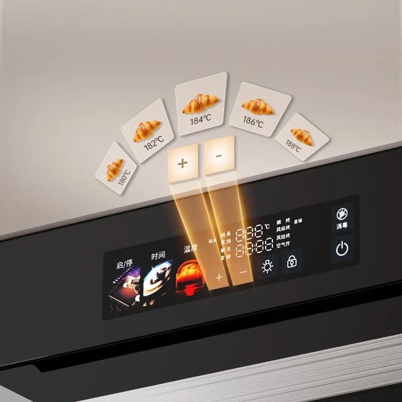 80L Electric Steam Oven, Built-in Design, Large-Capacity Home Steam Oven, Color Touchscreen, 304 Stainless Steel (Customized)