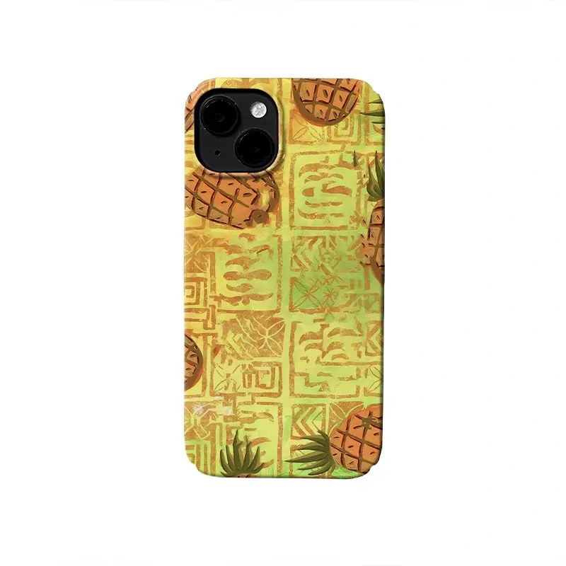 

Ins Korean Yellow Pineapple Case for IPHONE 17 16ProMax 15 14 13 12 11 PRO Plus Acrylic TPU Two in One Magnetic Phone Cases