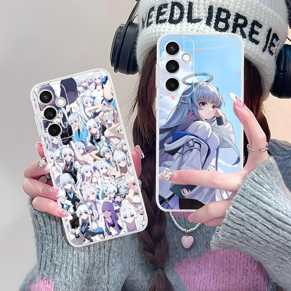 

Чехол Blue Archive Ushio Noa Clear для Samsung Galaxy S25 S24 S23 S22 S21 Plus FE Ultra, цветной