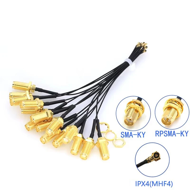 5Pcs SMA Connector Cable Female to IPX4 MHF4 to SMA Female RF0.81 Antenna RG0.81MM Cable Assembly RP-SMA-K