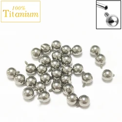 10Pc Implant Grade ASTM G23 Titanium Mirror Polish Internal Thread 2/2.5/3/4/5mm Ball Top Piercing Replacement Accessory Jewelry