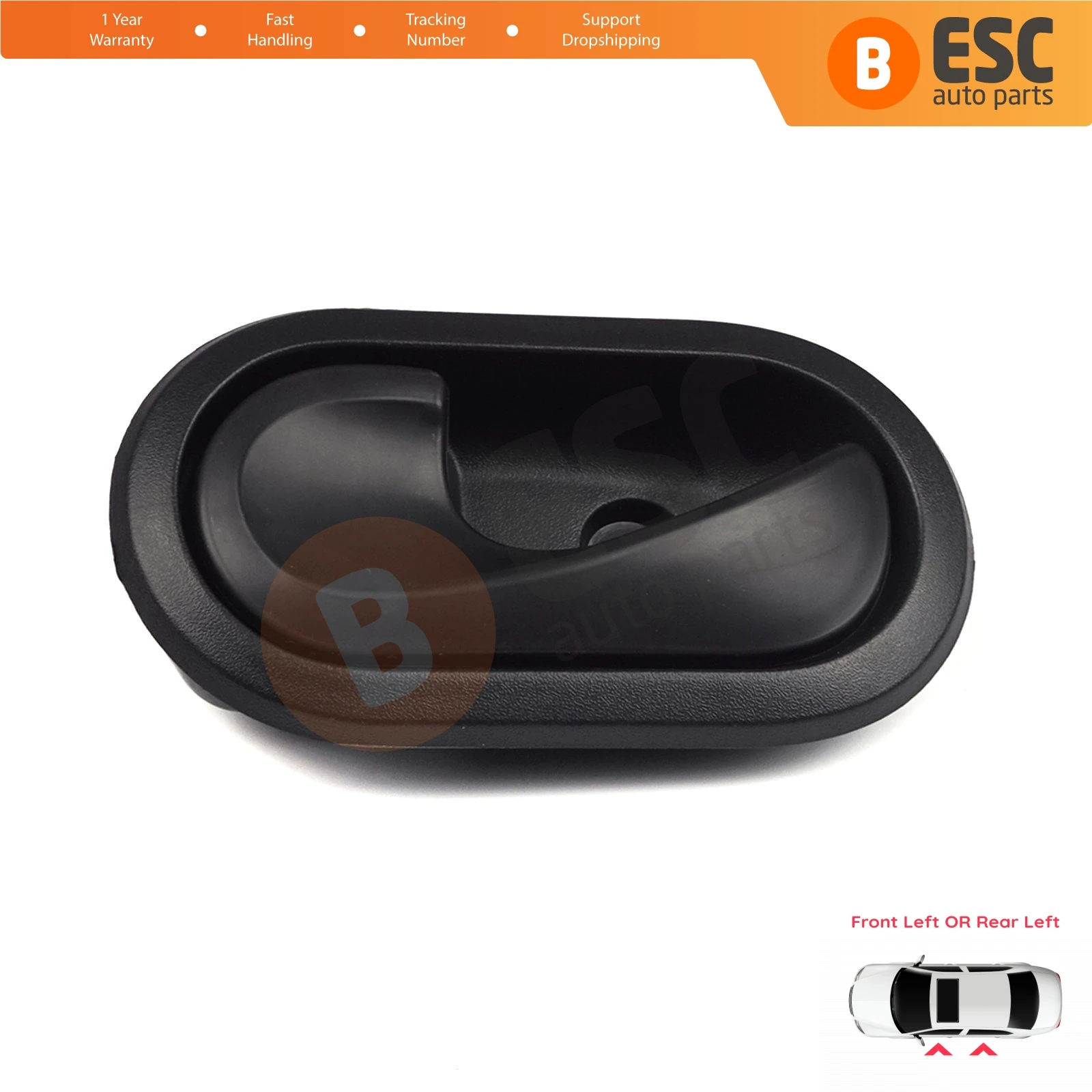 ESC Auto Parts EDP601 Interior Door Handle Black For Dacia Front OR Rear Left Doors Fast Shipment Free Shipment Ship From Turkey