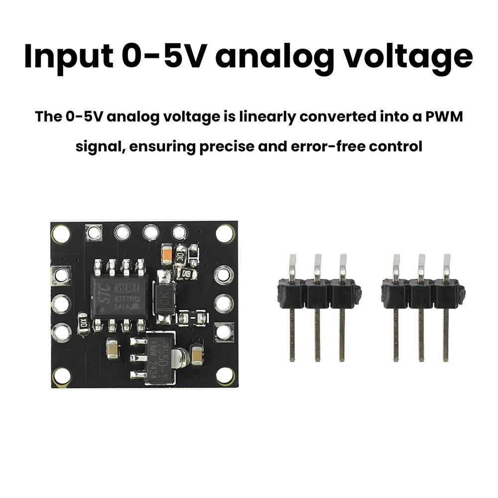 

Input 0-5V Analog Voltage to Pwm Servo Signal Output Converter Module with Pin Header for UAV RC Car Model Airplane