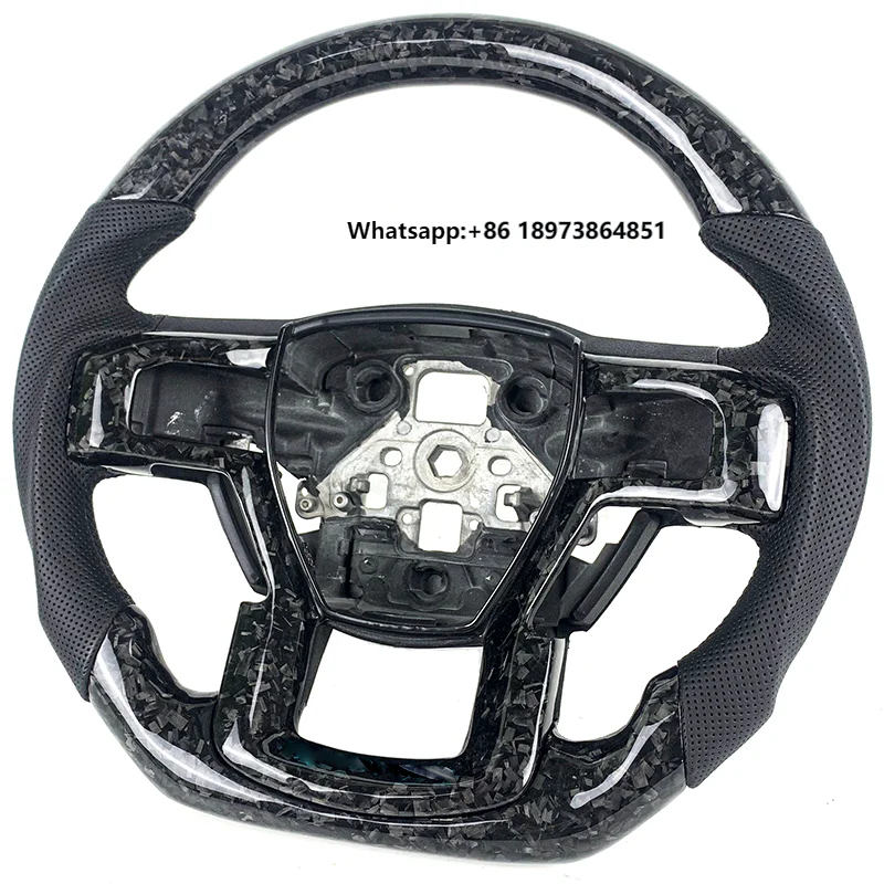 

Car Interior Custom Sport Forged Carbon Fiber Steering Wheel for Ford Raptor F150 F250 F350 2015 2016 2017 2018