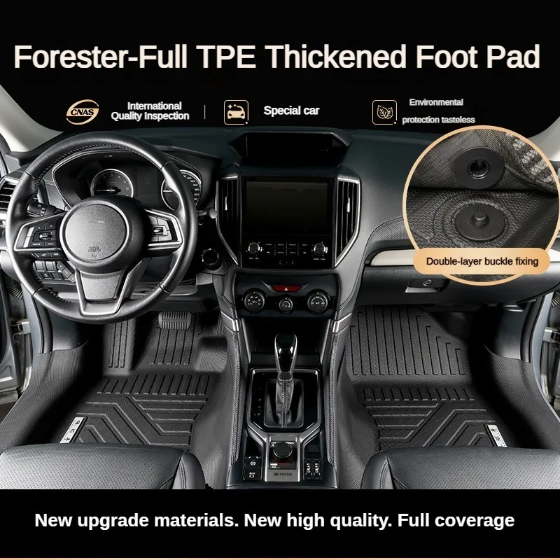 TPE Floor Mats For Subaru Forester 2008-2024 LHD SPORT plus Full Coverage Waterproof Surround threshold accessories