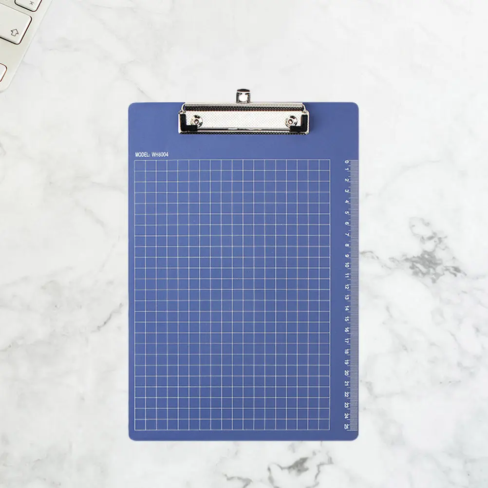 

3Pcs Plastic Board A4 Lightweight Hanging Clipboard Paper Holder for Office School Use Blue