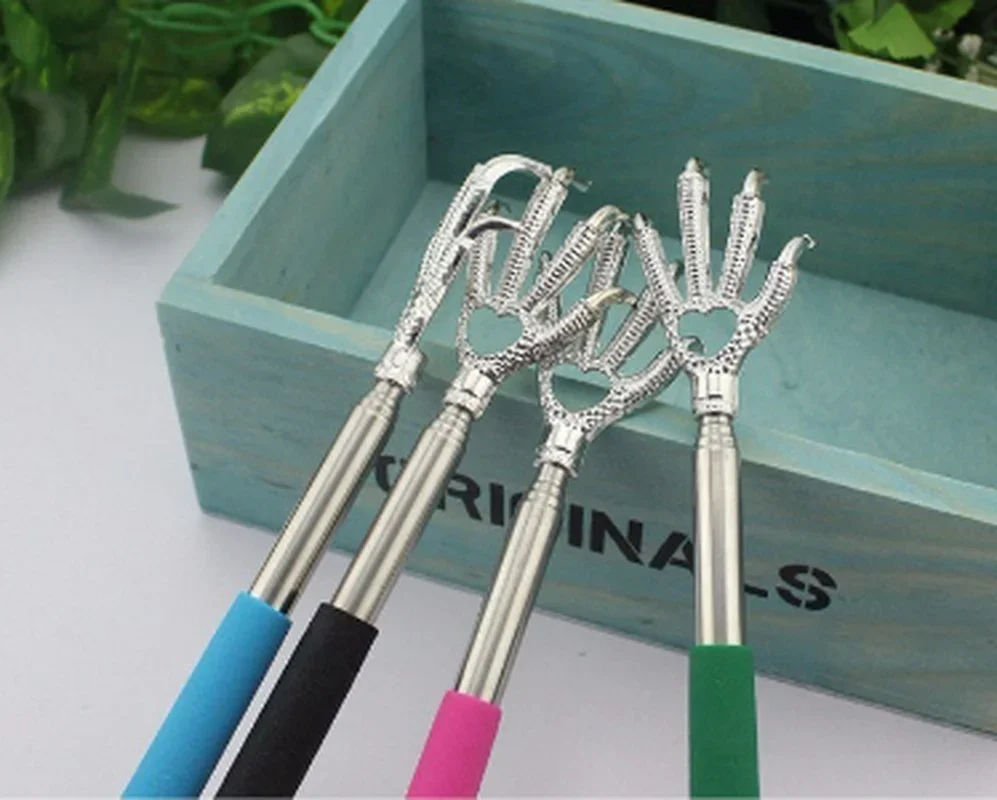 New Stainless Steel Pen Holder Back Scraper Bear Claw Retractable Pocket Scraping Massage Kit Dust Collector