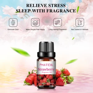 Phatoil 10ml Duftöl für Seifenkerzen, die Diffusor ätherische Öle von Früchten Erdbeerkokosnuss -Trauben -Zitronen -Figo machen 12 Hauptverkauf Luminaria natürlicher Stroh - №2