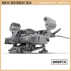 Famous Movie Building Block Alien Dropship Cheyenne UD-4L with M577 apc Technology Assembly Bricks Toys MOC Collector Model Kit